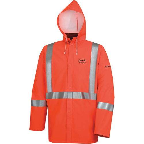 576J Veste de pluie ignifuge haute visibilit&eacute;, Petit, Orange haute visibilit&eacute; Cintas