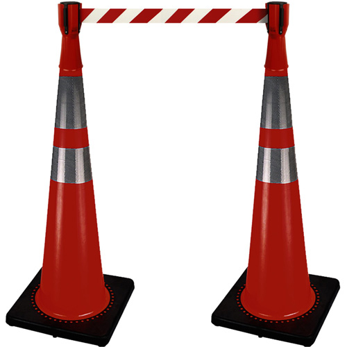 2308 Traffic Cone Topper with 10' Barricade Tape Cintas