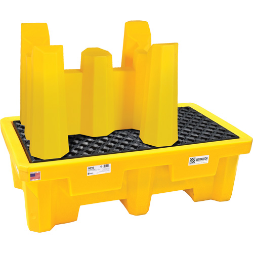 Ultra-Drum Rack 4-Drum Containment System without Drain, 53" L x 53" W x 77.8" H, 3000 US gal. Capacity Cintas