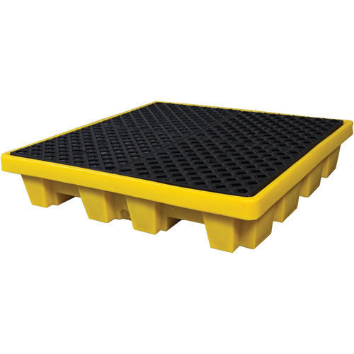 4-Drum Nestable Ultra-Spill Pallet&reg;, 66 US gal. Spill Capacity, 51" x 51" x 10" Cintas