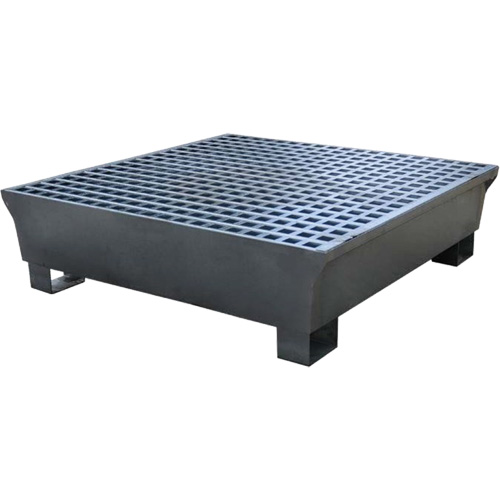 4-Drum Steel Ultra-Spill Pallet&reg;, 68 US gal. Spill Capacity, 49.1" x 47.1" x 10.9" Cintas