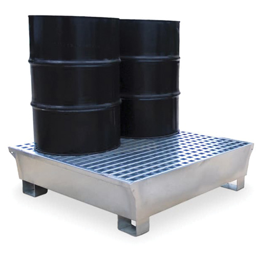 4-Drum Steel Ultra-Spill Pallet&reg;, 68 US gal. Spill Capacity, 49.1" x 47.1" x 10.9" Cintas