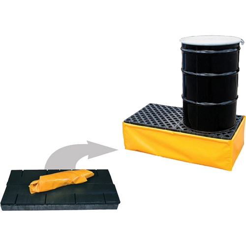 2-Drum Flexible Ultra-Spill Pallet&reg;, 66 US gal. Spill Capacity, 48" x 24" x 14" Cintas