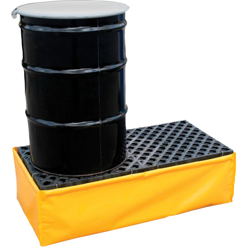 2-Drum Flexible Ultra-Spill Pallet&reg;, 66 US gal. Spill Capacity, 48" x 24" x 14" Cintas