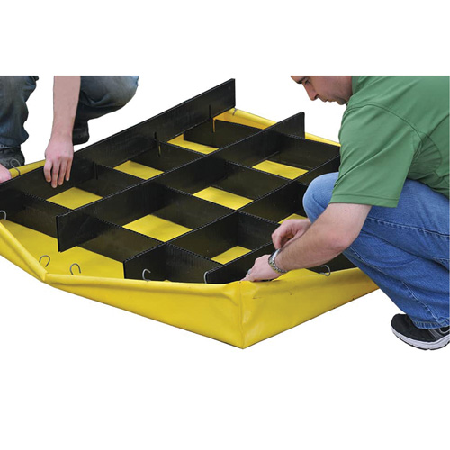 4-Drum Flexible Ultra-Spill Pallet&reg;, 66 US gal. Spill Capacity, 48" x 48" x 7" Cintas