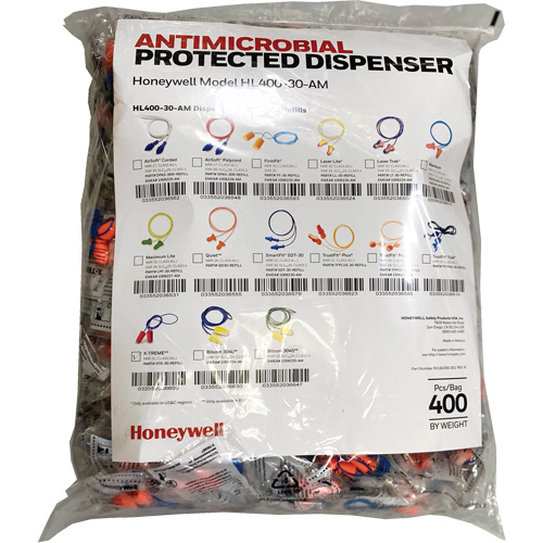 XTR-30 Earplugs Refill for HL400 Dispenser, Bulk - Polybag, Corded Cintas