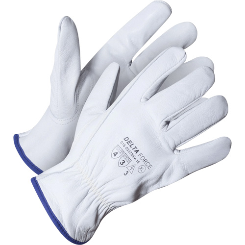 Gant de chauffeur Delta Force, 9/Grand, Paume en Cuir fleur de ch&egrave;vre, Kevlar Cintas