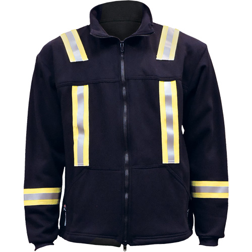 Veste FR ray&eacute;e en molleton &agrave; fermeture &agrave; glissi&egrave;re compl&egrave;te, Petit, Bleu marin Cintas