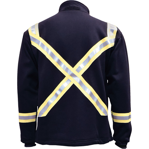 Veste FR ray&eacute;e en molleton &agrave; fermeture &agrave; glissi&egrave;re compl&egrave;te, Petit, Bleu marin Cintas