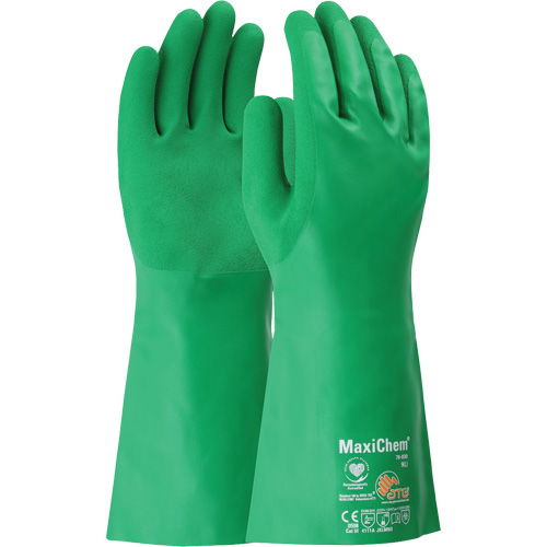 ATG MaxiChem&reg; Chemical-Resistant Gloves, Size Small, 14" L, Nitrile Cintas
