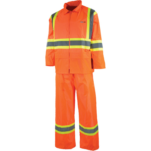 Sealed Rain Suit, Nylon/PVC, X-Small, High Visibility Orange Cintas