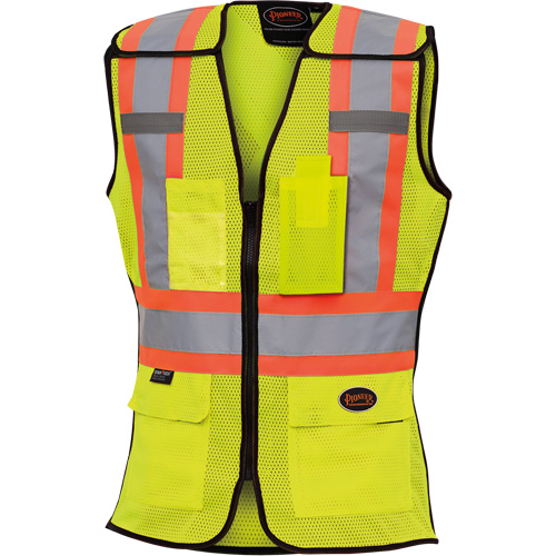 489 Veste de s&eacute;curit&eacute; d&eacute;tachable haute visibilit&eacute;, Jaune lime haute visibilit&eacute;, T-petit, Polyester Cintas