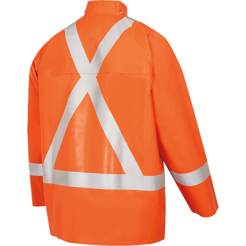 5990J Super Heavy-Duty FR/Arc Resistant Safety Rain Jacket, Small, High Visibility Orange, 11 cal/cm² Cintas