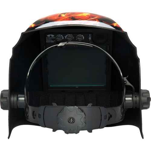 Leadhead&reg; Auto Darkening Welding Helmet, 3.8" L x 3.4" W View Area, 9 - 13 Shade Range Cintas