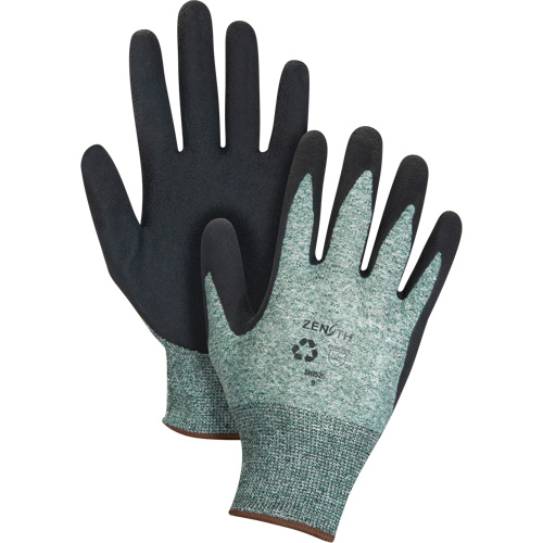 Gants &eacute;cologiques enduits &agrave; prise cr&ecirc;p&eacute;e, 8, R&ecirc;vetement Mousse de latex, Calibre 15, Enveloppe en Nylon/rPET Cintas