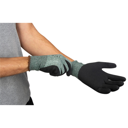 Gants &eacute;cologiques enduits &agrave; prise cr&ecirc;p&eacute;e, 8, R&ecirc;vetement Mousse de latex, Calibre 15, Enveloppe en Nylon/rPET Cintas