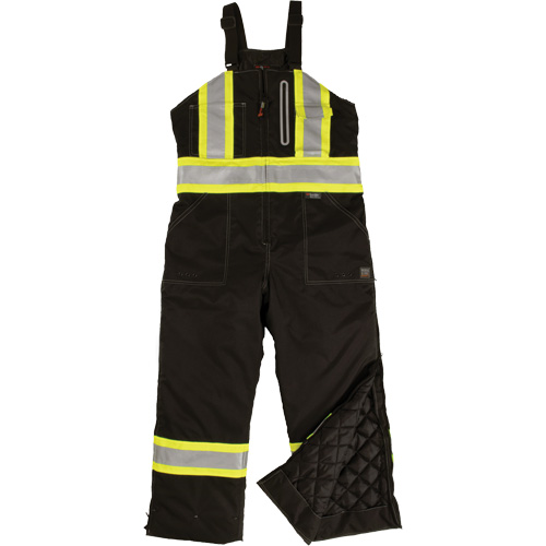 Ripstop Insulated Safety Bib Overall, Polyester, X-Small, Black Cintas