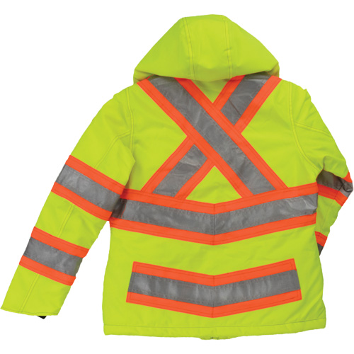 Manteau de s&eacute;curit&eacute; isolant et extensible pour femmes, Polyester, Jaune lime haute visibilit&eacute;, Moyen Cintas