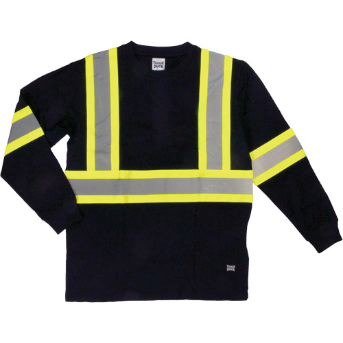 T-shirt de s&eacute;curit&eacute; &agrave; manches longues, Coton, T-petit, Noir Cintas