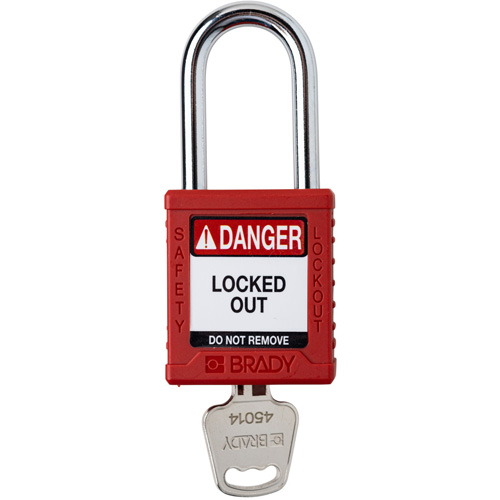 Cadenas de verrouillage Velocity, Rouge, Cl&eacute;s diff&eacute;rentes, Nylon, Largeur de 1-1/2" Cintas