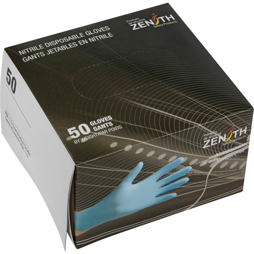 Emballages de gants jetables pour machine distributrice, Grand, Nitrile, 4,5 mils, Sans poudre, Bleu, Classe 2 Cintas