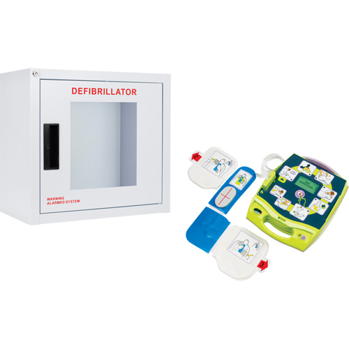 Ensemble armoire murale et d&eacute;fibrillateur AED Plus, Semi-automatique, Anglais, Classe 4 Cintas