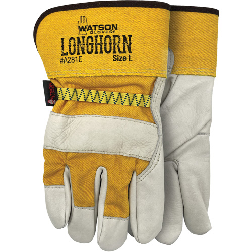 Longhorn Gloves, Large, Grain Cowhide Palm Cintas