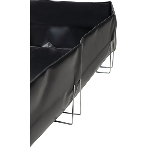 Wire Bracket Berm, 268 US gal. Capacity, 6' W x 8' L x 12" H, L-Bracket Cintas
