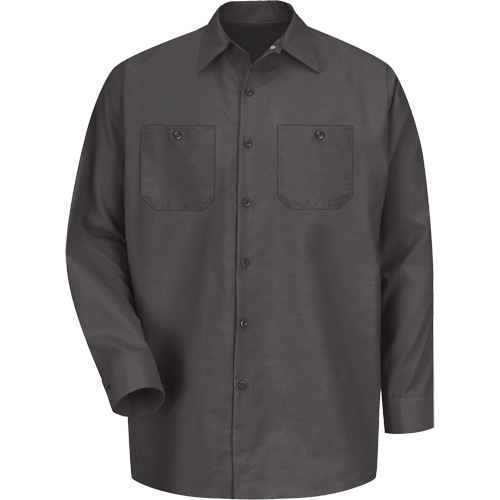 Chemise industrielle de travail &agrave; manches longues, Hommes, Moyen, Charbon Cintas
