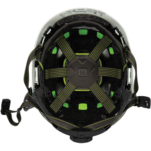 Fibre Metal Climbing Style Safety Helmet, Meets CSA Type 2, Ratchet Suspension, Non-Vented Cintas