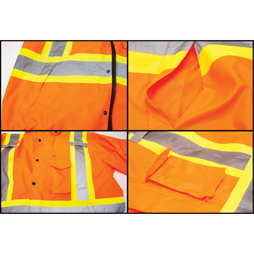 Parka d'hiver imperm&eacute;able 7-en-1, Orange haute visibilit&eacute;, Moyen Cintas