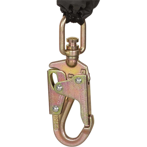 SRL-73302-10LE Cordage de s&eacute;curit&eacute; autor&eacute;tractable, 10', Acier galvanis&eacute;, Pivotant Cintas