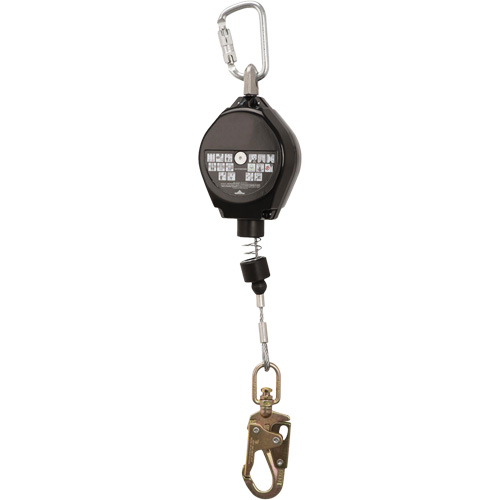 SRL-73302-20LE Cordage de s&eacute;curit&eacute; autor&eacute;tractable, 20', Acier galvanis&eacute;, Pivotant Cintas