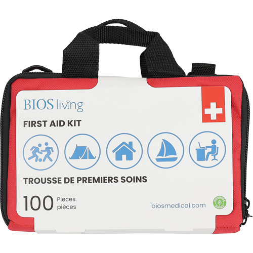 Trousse de premiers soins pour la maison et le voyage de 100 morceaux, Sac en nylon Cintas