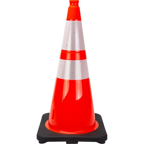Premium Traffic Cone, 28", Orange, 4" & 6" Reflective Collar(s) Cintas