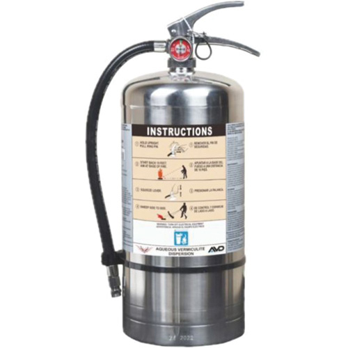 Extincteur pour la protection contre l'incendie de pile Lithium-ion, AVD, Capacit&eacute; 6 L Cintas