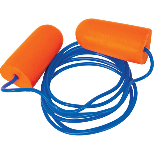 Bouchons d'oreilles en mousse, Paire - Sac en poly, Avec cordon Cintas