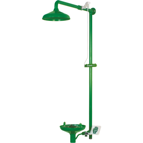 Laboratory Combination Shower with Open ABS Bowl, Wall-Mount Cintas