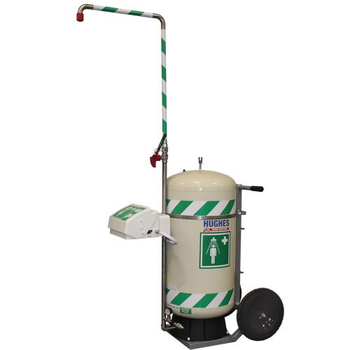 Mobile Self-Contained Emergency Safety Shower with Eye & Face Wash, 30 gal. Capacity, Meets None Cintas