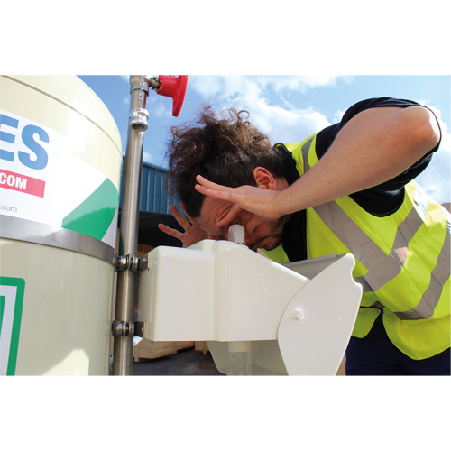 Mobile Self-Contained Emergency Safety Shower with Eye & Face Wash, 30 gal. Capacity, Meets None Cintas