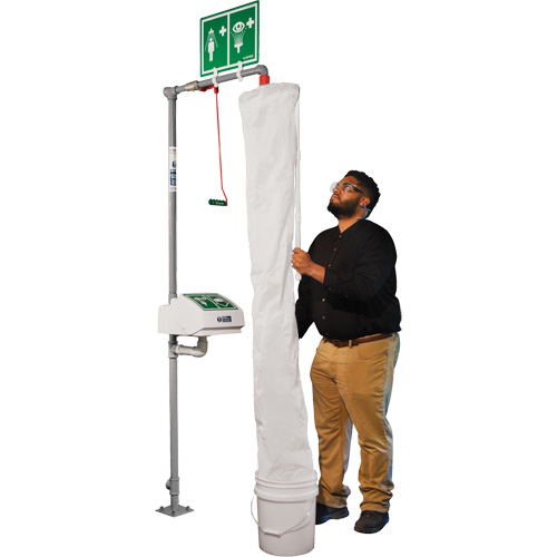 Safety Shower Test Kit with Bucket & Shower Sock Cintas