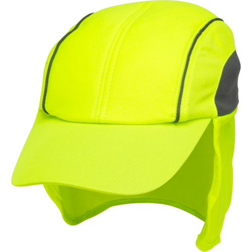 Chapeaux de refroidissement avec voiles pour le cou, Lime haute visibilit&eacute; Cintas
