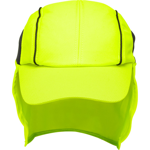 Chapeaux de refroidissement avec voiles pour le cou, Lime haute visibilit&eacute; Cintas