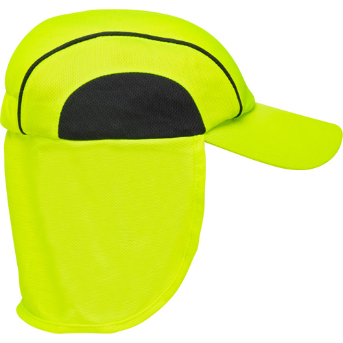 Chapeaux de refroidissement avec voiles pour le cou, Lime haute visibilit&eacute; Cintas