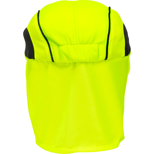 Chapeaux de refroidissement avec voiles pour le cou, Lime haute visibilit&eacute; Cintas
