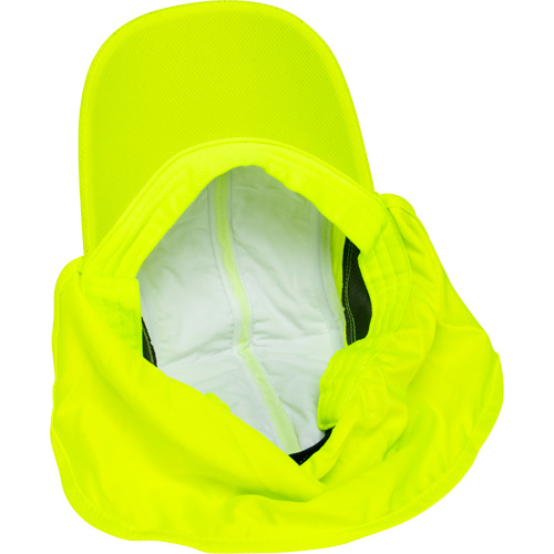 Chapeaux de refroidissement avec voiles pour le cou, Lime haute visibilit&eacute; Cintas