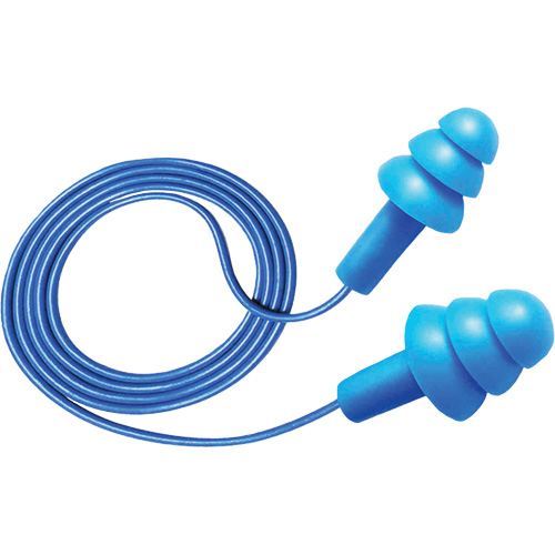 Hush 50-25 Reusable Metal Detectable Earplugs, Corded, One-Size, Bulk - Box, 25 NRR dB Cintas
