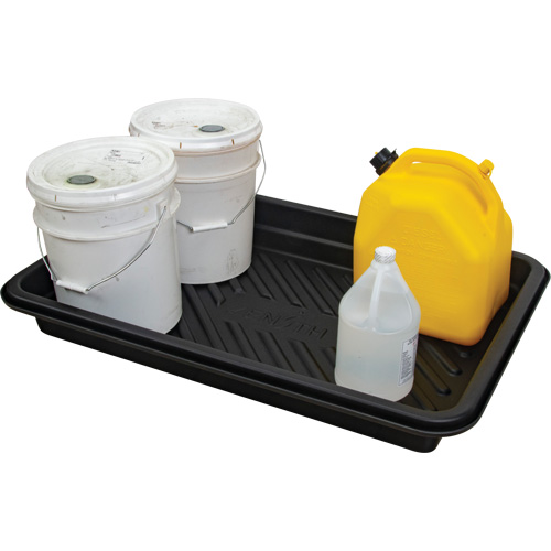 Spill Tray, 24" L x 36" W x 4.5" H, 18 US gal. Spill Capacity Cintas