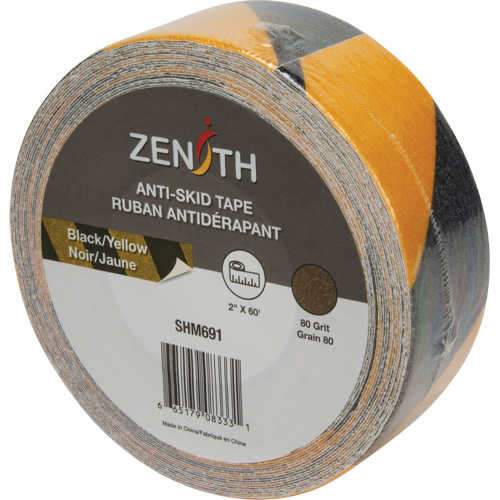 Ruban antid&eacute;rapant, 2" x 60', Noir & jaune Cintas