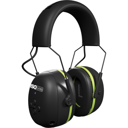 Black & Green Air Defender Bluetooth Earmuffs, Headband Style, 24 dB Cintas